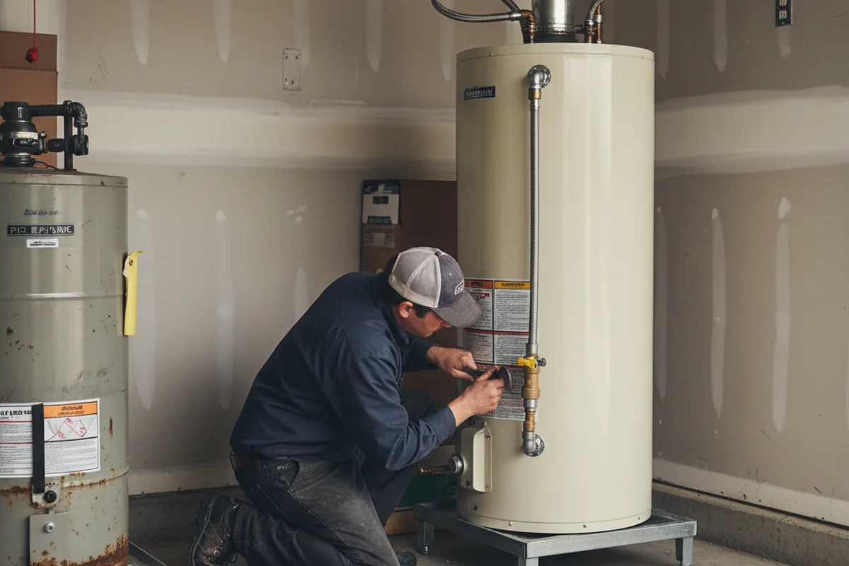 Water heater and shutoff valve replacement in Keene